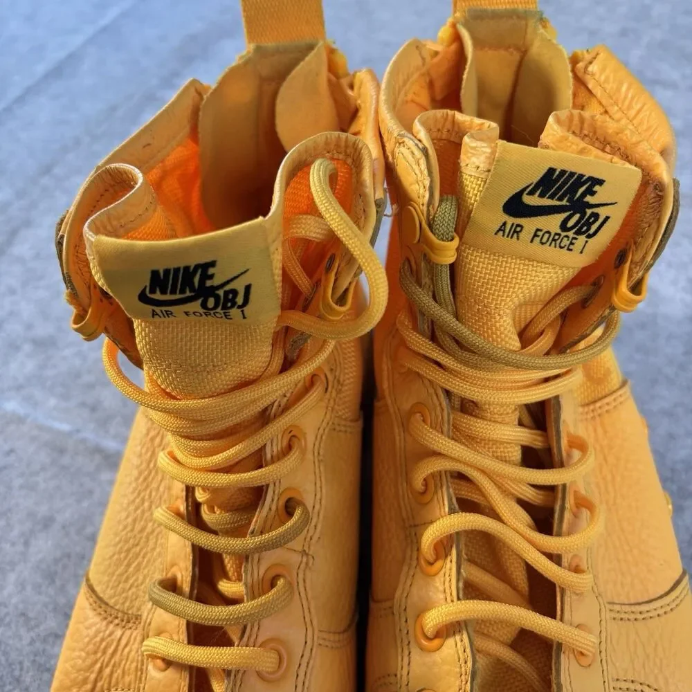 917753-801 - Mens 9 / Womens 10.5 Nike SF Air Force 1 Mid OBJ Laser Orange Gum